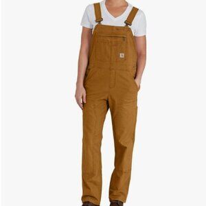 Carhartt Crawford Double Front Bib Overalls - Brown